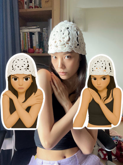 Ivory Bloom Bonnet